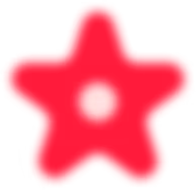 A soft-edged red star shape with a lighter center, serving as a decorative element for a design portfolio.
